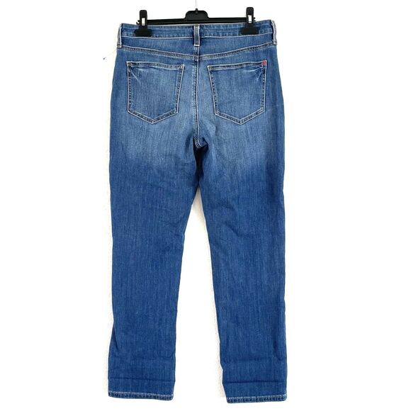 SPANX The Slim-X Casual Cuffed Denim Mid-High Rise Ankle Jeans Blue - Picture 3 of 12